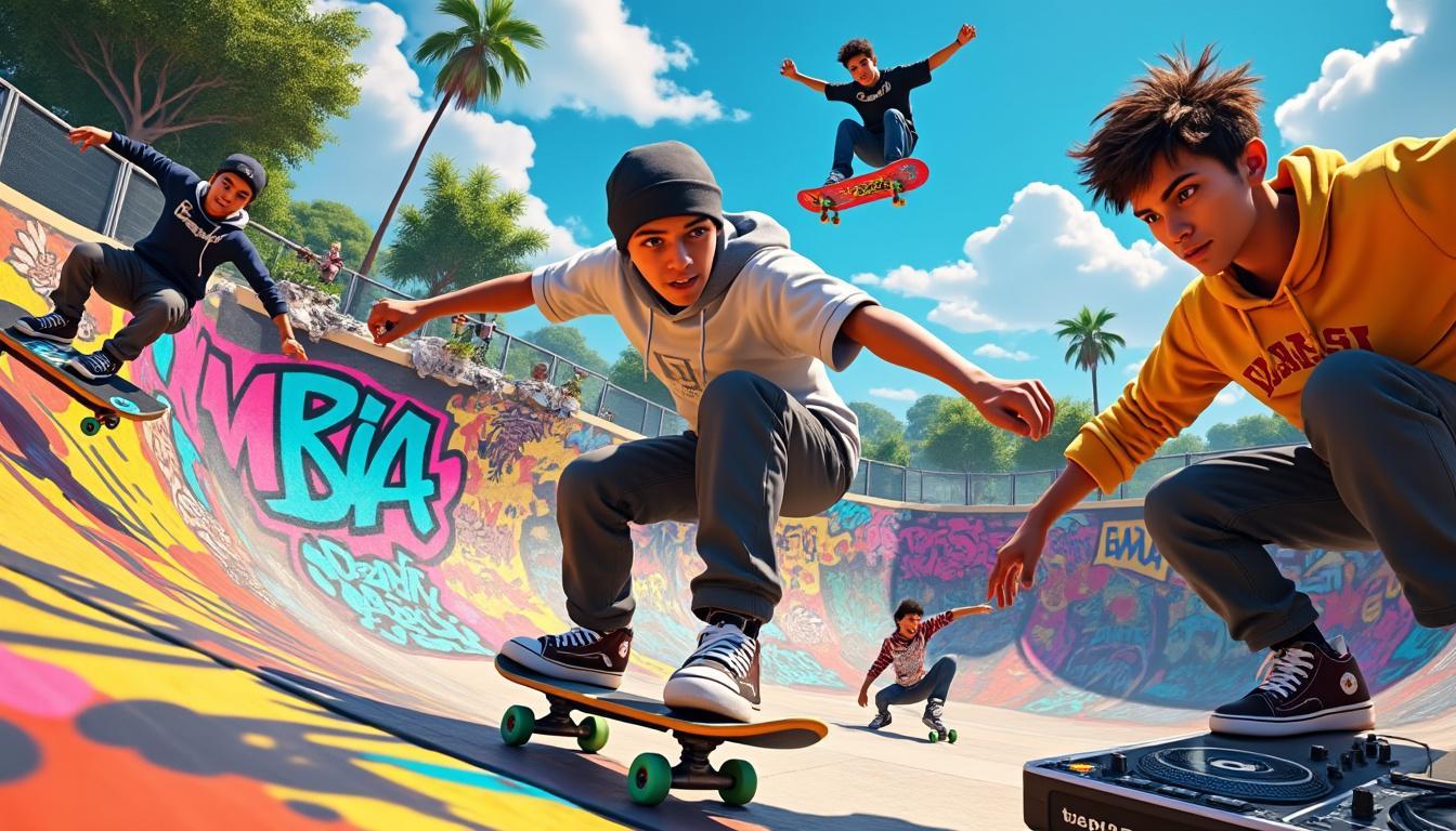découvrez la renaissance des bandes-son emblématiques de tony hawk's pro skater 3 et 4 ! plongez dans un univers musical revigoré qui redonne vie aux classiques tout en intégrant de nouveaux morceaux, pour une expérience de jeu encore plus immersive et dynamique.