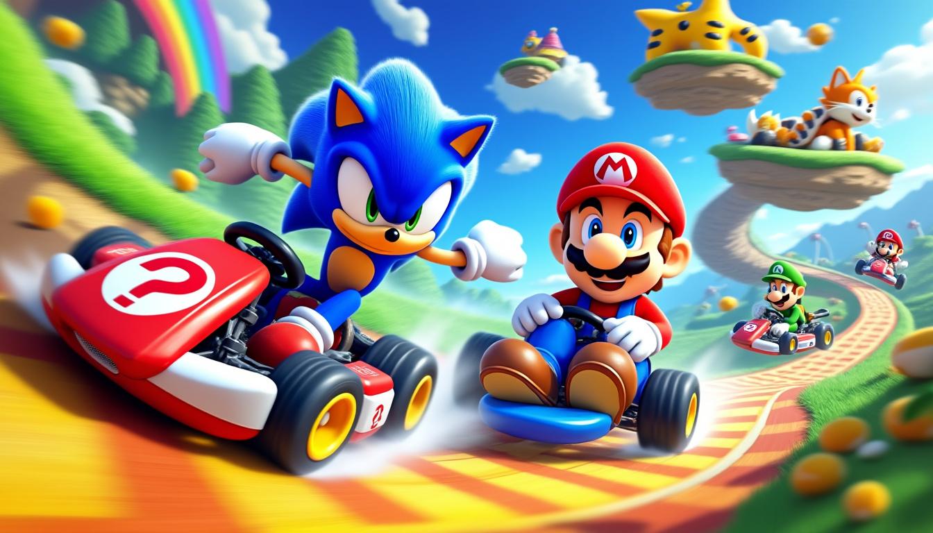 découvrez comment sonic racing crossworlds titille mario kart world à l'approche de son lancement, promettant une compétition palpitante entre les deux jeux de course emblématiques.