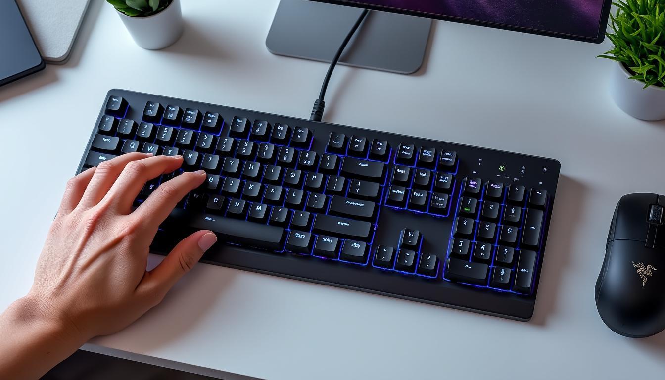 profitez de l'offre exceptionnelle sur le clavier razer blackwidow v4 low-profile tenkeyless hyperspeed à seulement 129,95 € avec 20% de réduction. performance et design pour les gamers exigeants.