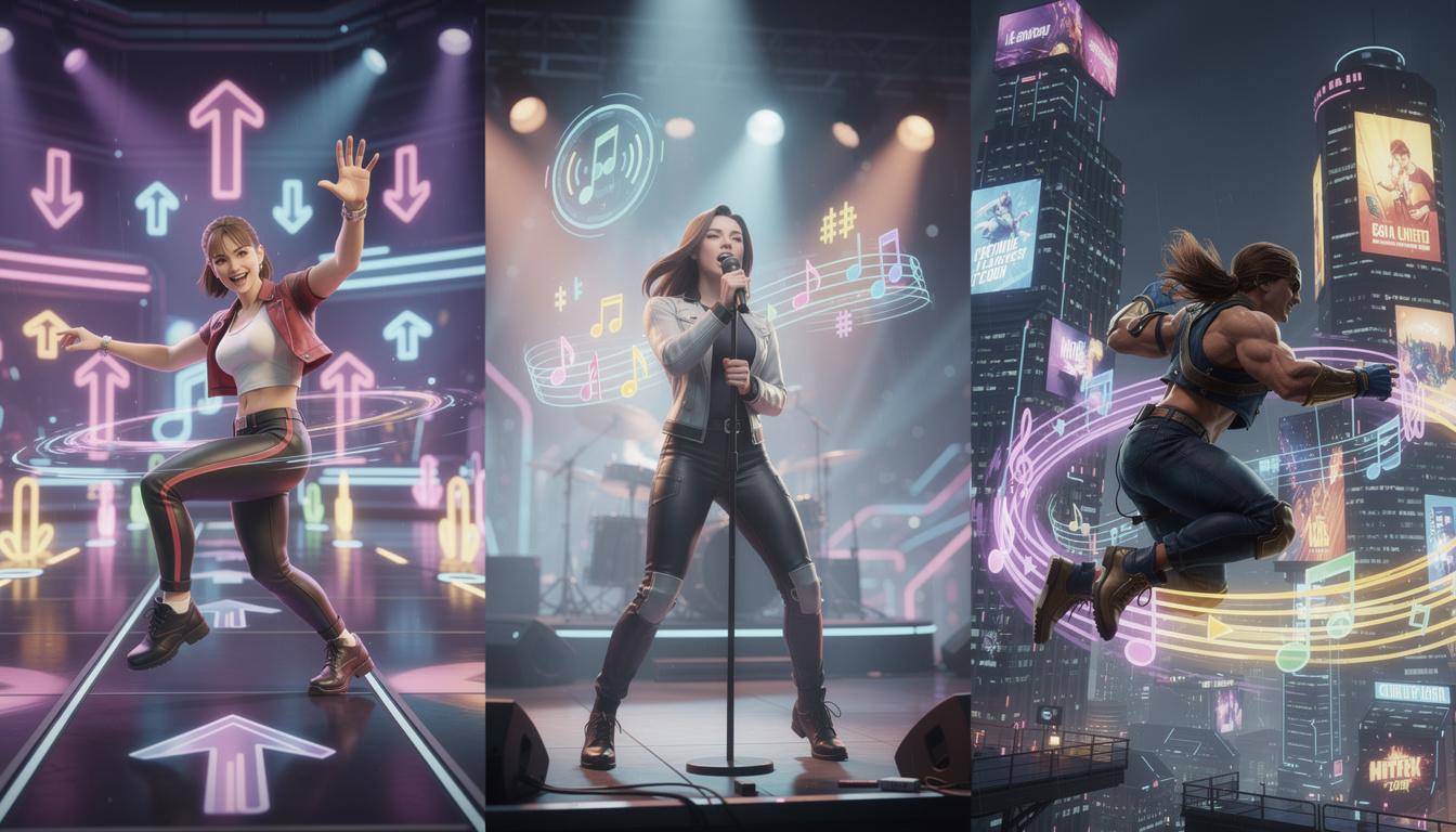 découvrez trois expériences interactives uniques dans l'univers du jeu vidéo pour danser, chanter et se battre au rythme de la musique. plongez dans des aventures immersives et rythmiques qui éveilleront vos sens et votre passion.