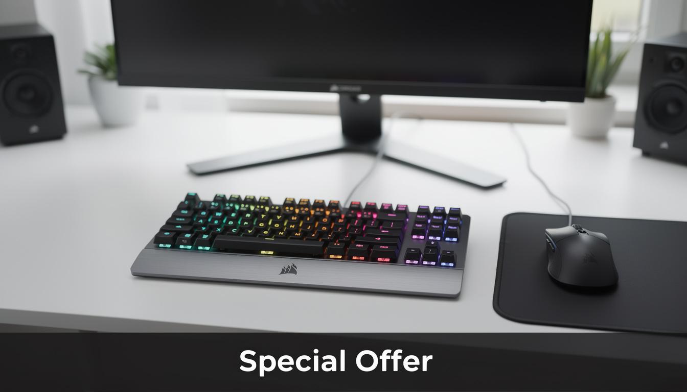 profitez de l'offre exceptionnelle sur le clavier corsair k70 pro mini, désormais à seulement 79,99 €, avec une remise de 16 %. qualité et performance à petit prix !