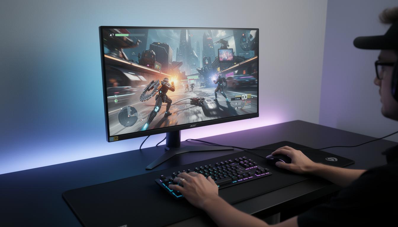 découvrez l'écran gaming acer nitro kg272 x1 27" full hd, offrant une expérience fluide avec un refresh ultra-rapide de 200 hz, disponible dès maintenant à seulement 104,90 €.