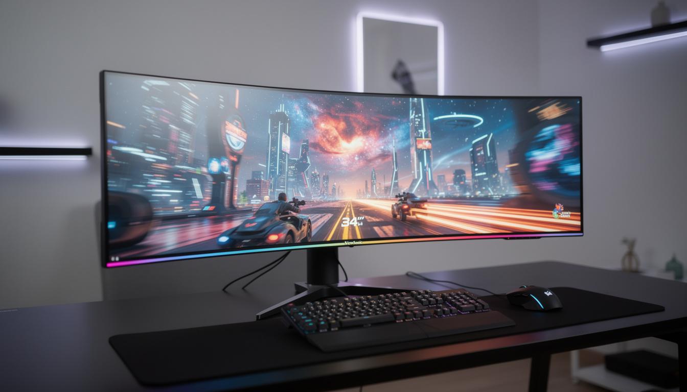 découvrez l'écran gaming viewsonic uwqhd 34" 180 hz à 229,99 € seulement. plongez au cœur de vos jeux avec une qualité visuelle exceptionnelle et une fluidité inégalée à petit prix.